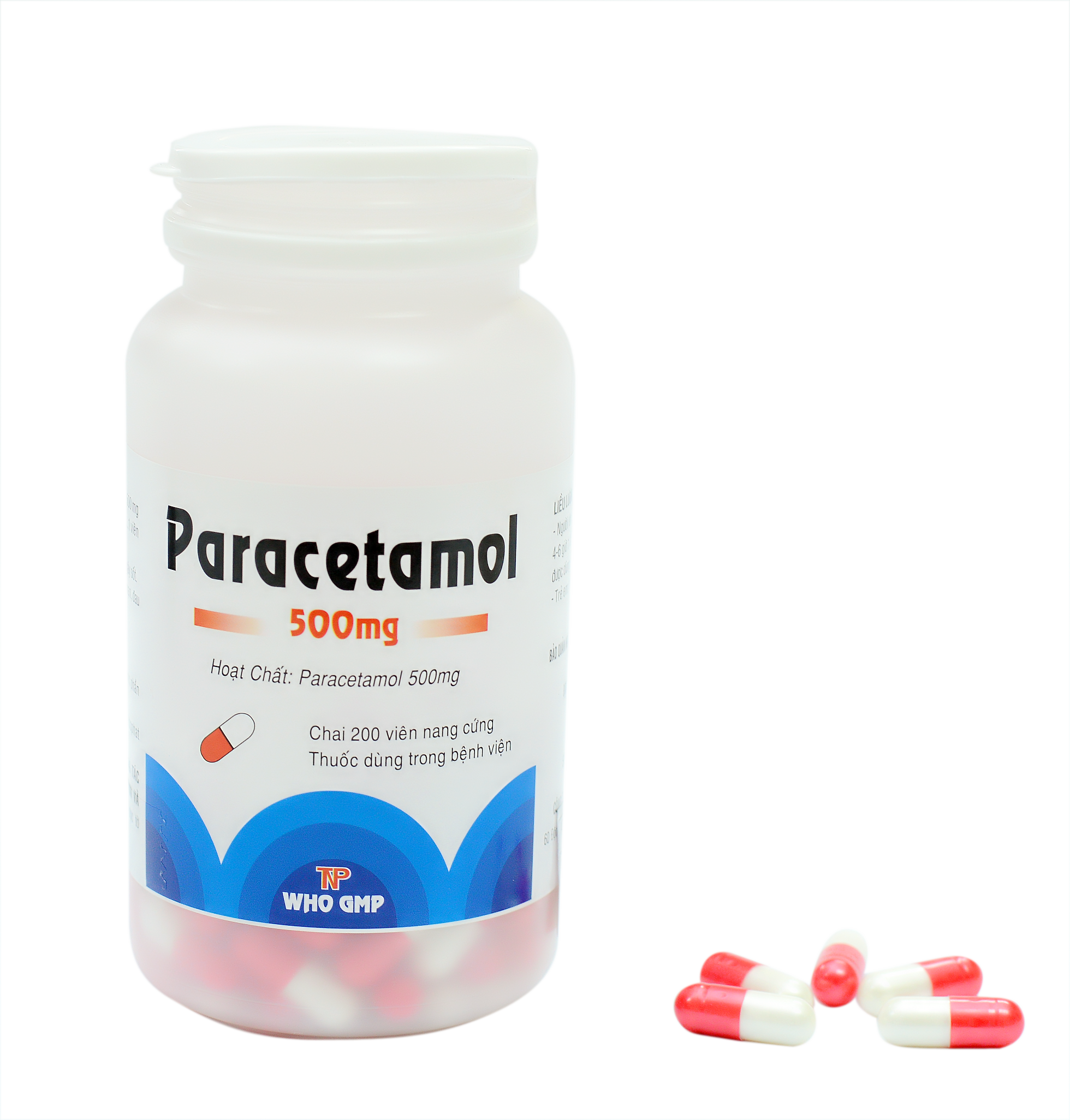 Paracetamol 500mg thành nam (C/200v nang) (màu nẫu nhiên)